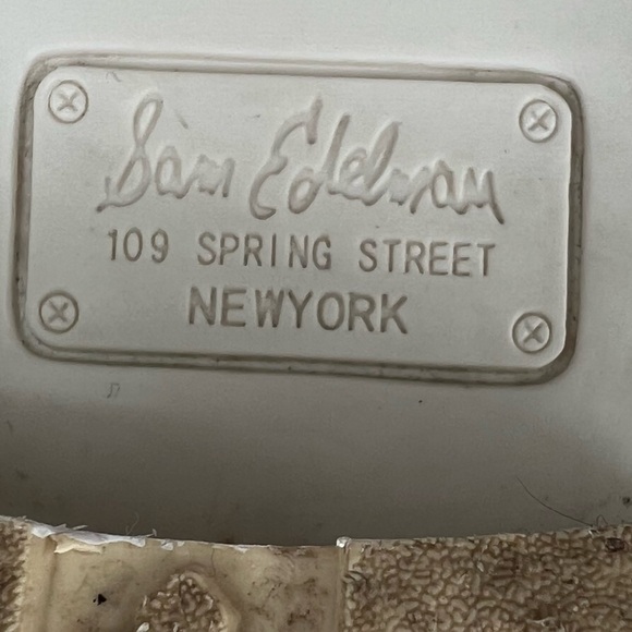 Sam Edelman Cream Darwin Tumbled Leather Chunk Heel Combat Boots Size 6 Women’s - Picture 2 of 10